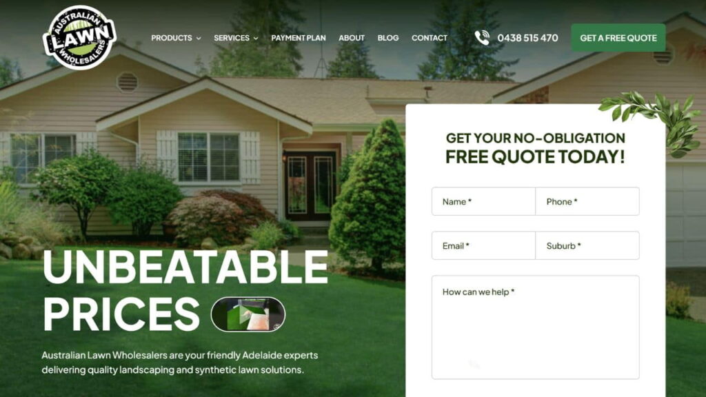 9 Trusted Synthetic Turf Suppliers in South Australia 7 australian lawn wholesalers 35 years experience landscaping packages synthetic turf in south australia