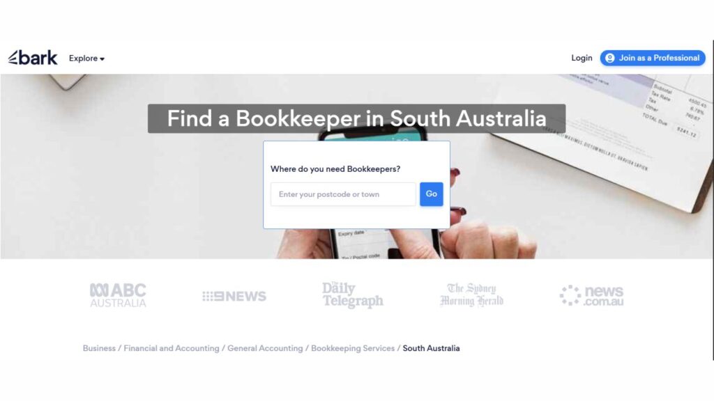 bookkeeping service in south australia, bark, match with bookkeepers in south australia