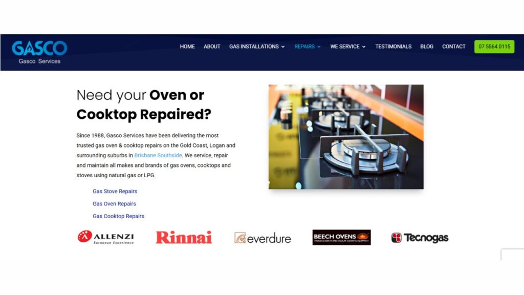 gas oven repairs in queensland, gasco services – gold coast, logan & brisbane southside