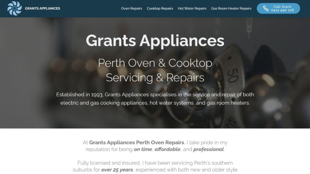 grants appliances specialists in electric and gas oven repairs gas oven repairs in western australia
