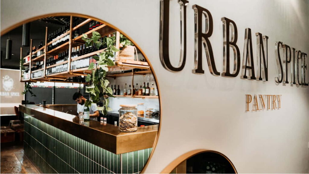 indian restaurant halal in northern territory, urban spice pantry, modern indian with a waterfront view