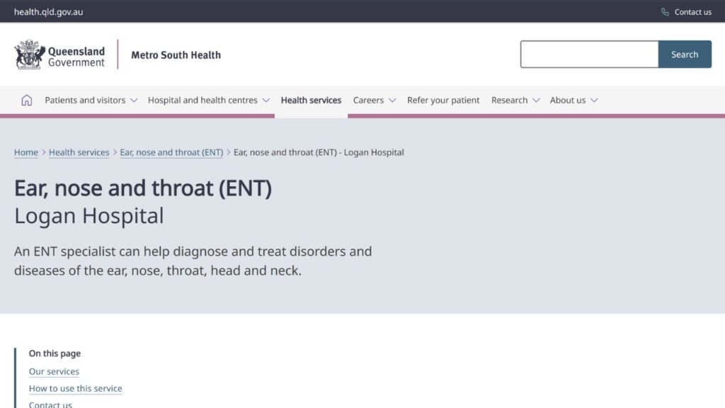 8 Best ENT Doctors & Clinics in Queensland 8 public ent services via hospitals logan hospital local public access points