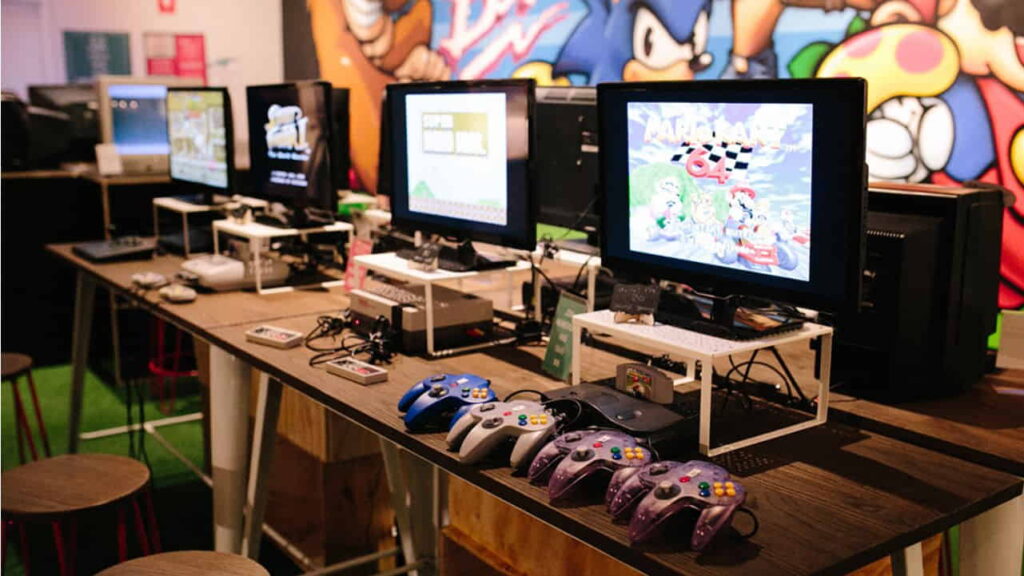video gaming stores & retro venues in perth, the nostalgia box – interactive retro game museum with playable consoles