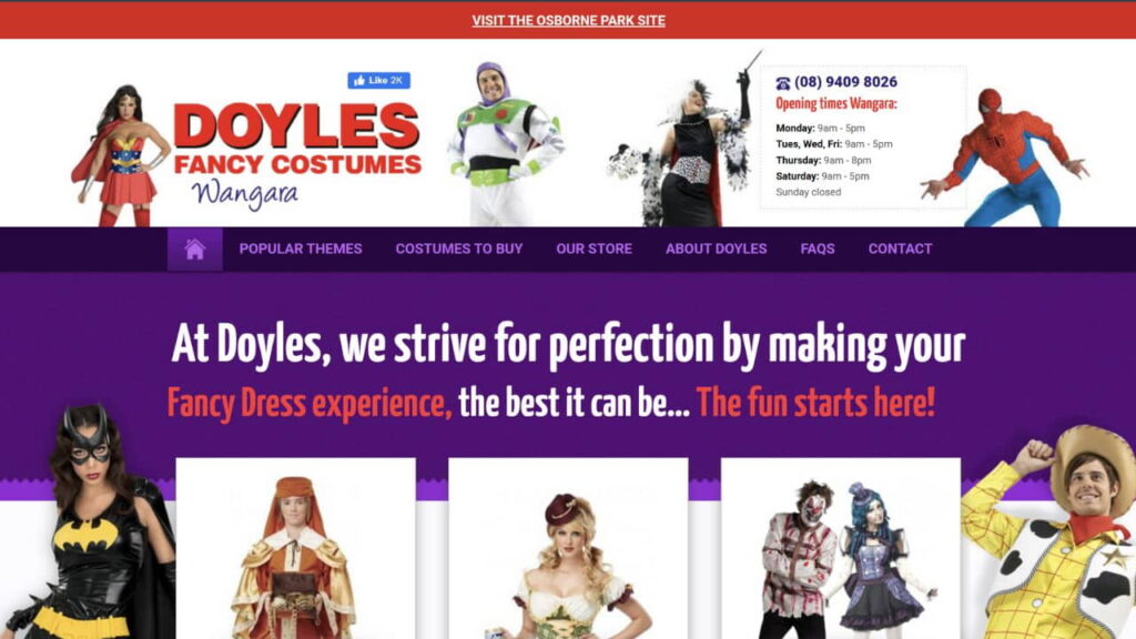 9 Best Halloween Costume Shops in Western Australia 3 doyles fancy costumes wangara’s costume empire hire & buy