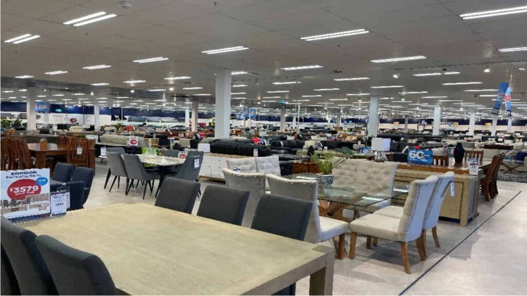 furniture outlets in act, amart furniture, large format store with variety