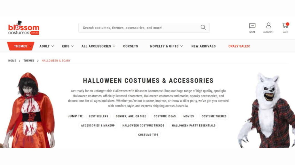 5 Best Halloween Costumes Shops in Victoria 6 halloween costumes shops in victoria, blossom costumes, melbourne-based online halloween specialist