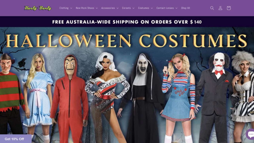 9 Best Halloween Costume Shops in Western Australia 2 hurly burly perth cbd’s costume & alternative fashion hotspot