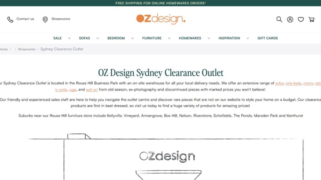 oz design sydney clearance outlet designer pieces for less